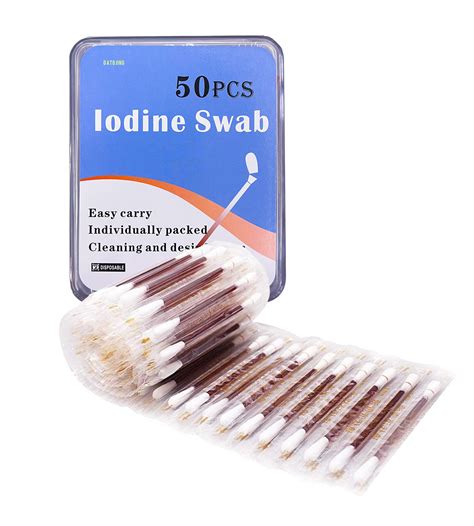 iodine swab for sore throat